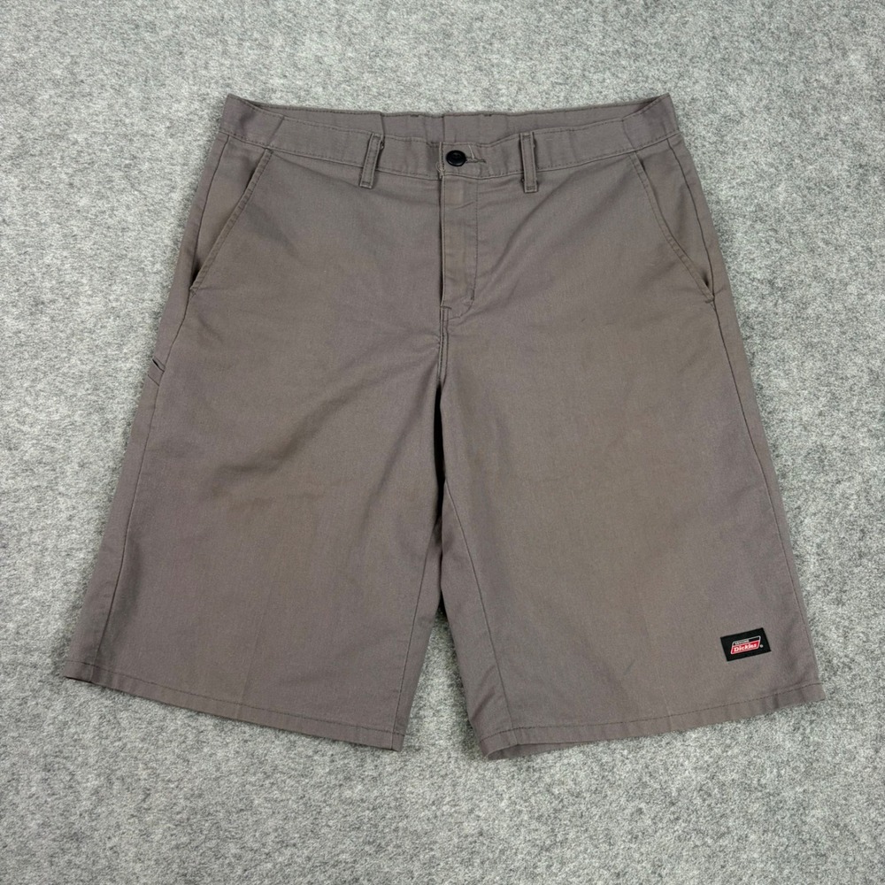 Dickies Loose‎ Fit Work Shorts Mens 37 Brown Solid Twill Multi-Pocket Utility